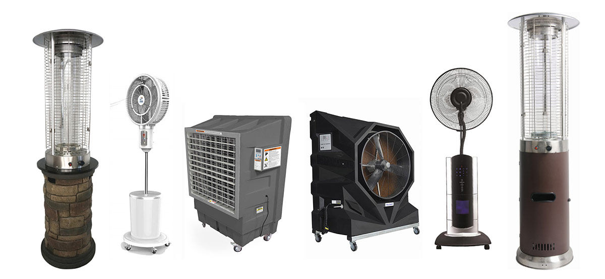 Outdoor cooling and heating products